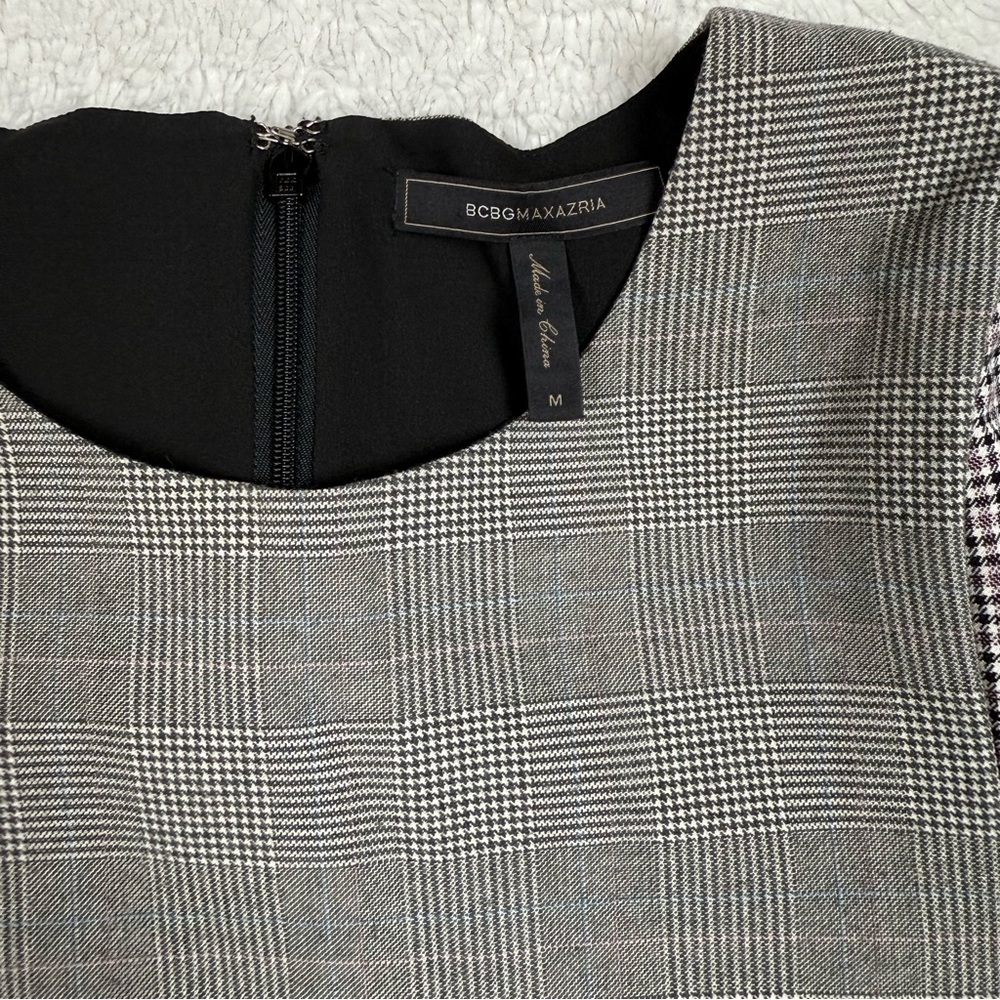 BCBGMaxAzria Ballon sleeve houndstooth dress - Picture 5 of 7